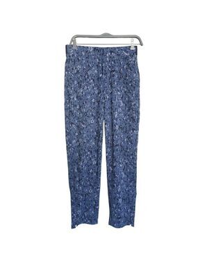 Athleta Brooklyn Ankle Pant Blue Camo Print Womens 4 Pull On Stretch Waist